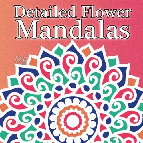 Detailed Flower Mandalas - Paperback