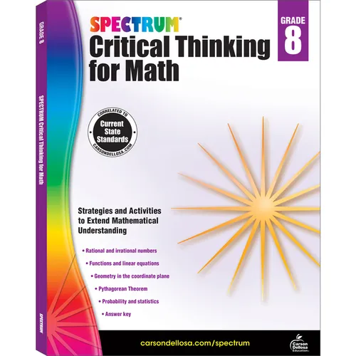 Spectrum Critical Thinking for Math, Grade 8: Volume 50 - Paperback