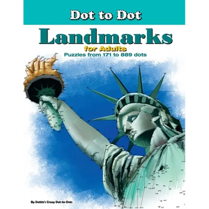 Dot-to-Dot Landmarks for Adults: Puzzles from 171 to 889 dots - Paperback