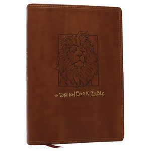 The Sketchbook Bible: The Complete Bible with Hundreds of Illustrations (Nkjv, Brown Leathersoft, Red Letter, Comfort Print) - Imitation Leather