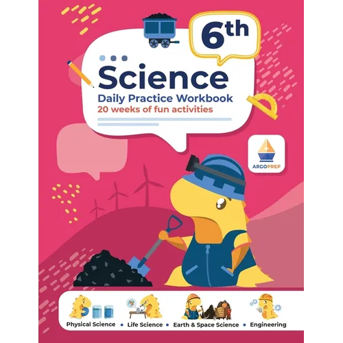 6th Grade Science: Daily Practice Workbook 20 Weeks of Fun Activities Physical, Life, Earth & Space Science Engineering + Video Explanations - Paperback