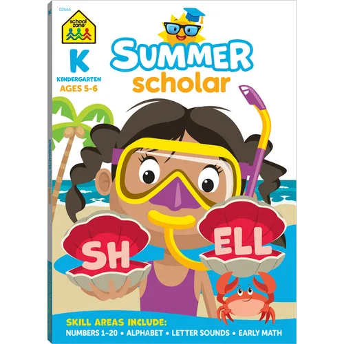 School Zone Kindergarten Summer Scholar Workbook - Paperback