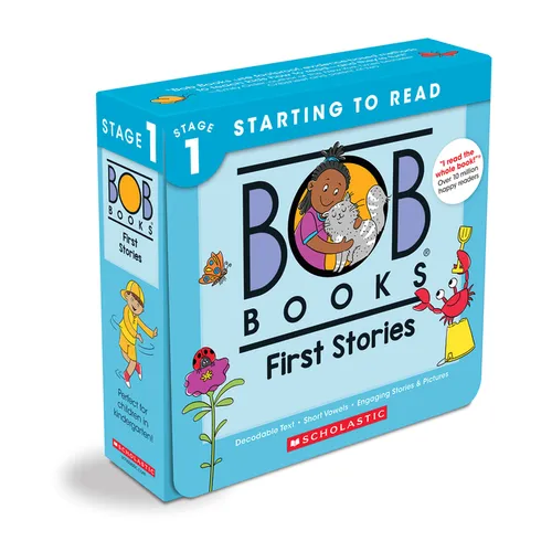 Bob Books - First Stories Box Set of 12 Paperbacks Decodable Phonics Books, Ages 4 and Up, Kindergarten (Stage 1: Starting to Read) - Boxed Set