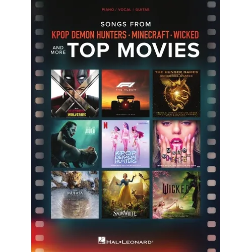 Songs from Kpop Demon Hunters, Minecraft, Wicked and More Top Movies - Piano/Vocal/Guitar Songbook - Paperback
