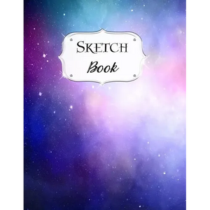 Sketch Book: Galaxy Sketchbook Scetchpad for Drawing or Doodling Notebook Pad for Creative Artists #7 Blue Purple Pink - Paperback