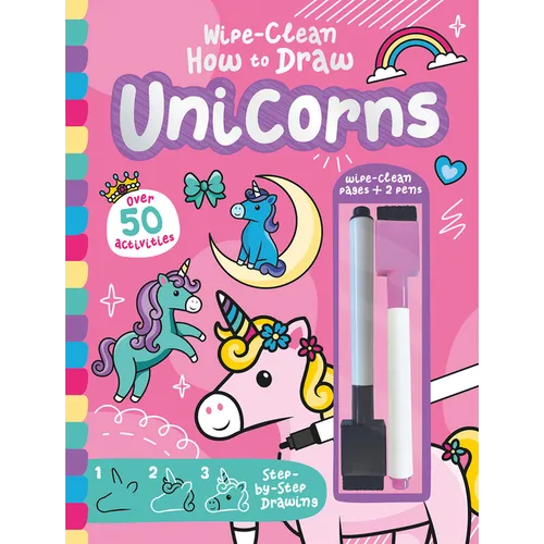 Wipe-Clean How to Draw Unicorns - Hardcover