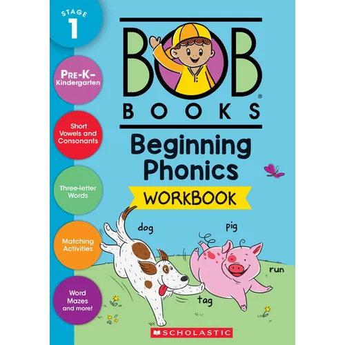 Bob Books - Beginning Phonics Workbook Phonics, Writing Practice, Ages 4 and Up, Kindergarten, First Grade (Stage 1: Starting to Read) - Paperback