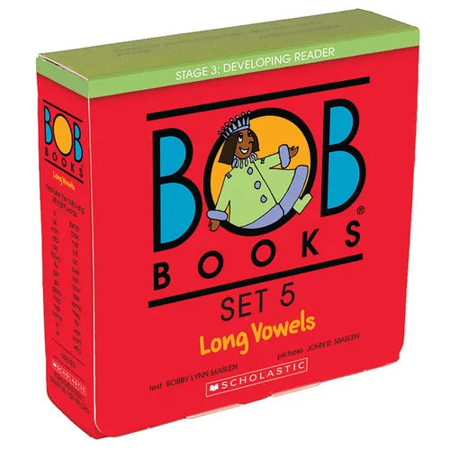 Bob Books - Long Vowels Box Set of 8 Paperbacks Decodable Phonics Books, Ages 4 and Up, Kindergarten, First Grade (Stage 3: Developing Reader) - Boxed Set