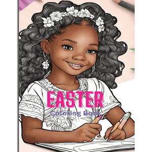 Easter Coloring Book for African American Girls - Paperback
