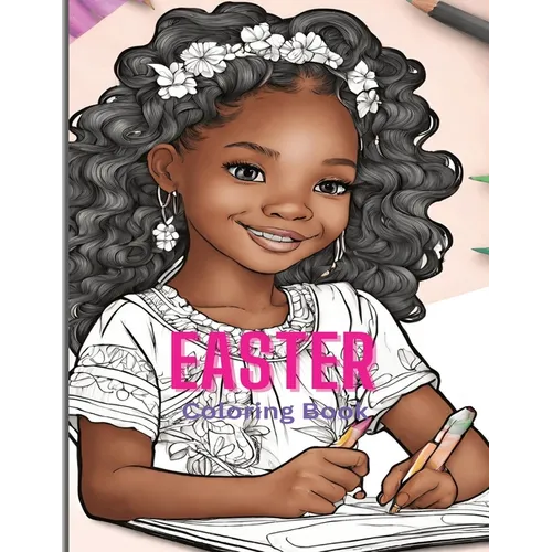 Easter Coloring Book for African American Girls - Paperback