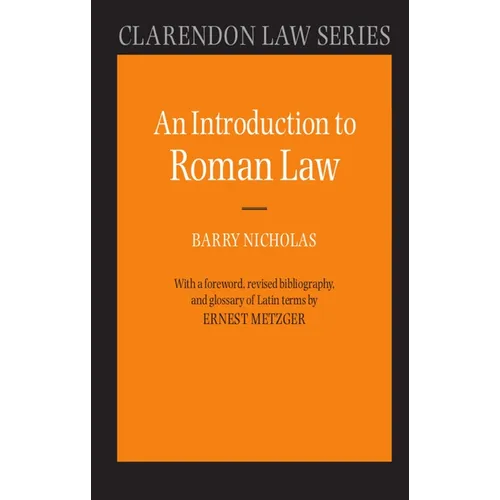 An Introduction to Roman Law - Paperback
