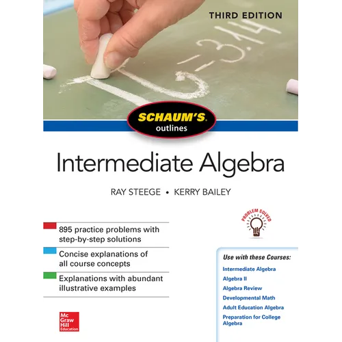 Schaum's Outline of Intermediate Algebra, Third Edition - Paperback