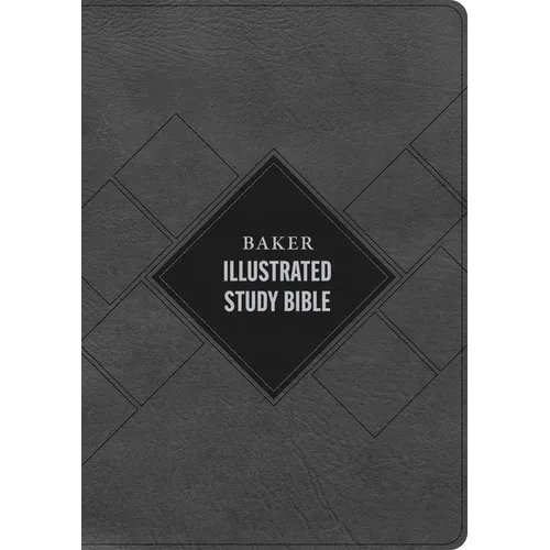 CSB Baker Illustrated Study Bible, Charcoal Leathertouch, Indexed - Imitation Leather