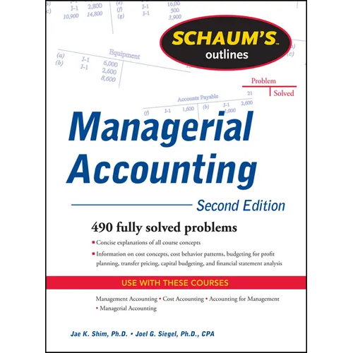 Schaum's Outline of Managerial Accounting - Paperback