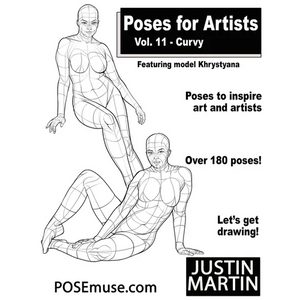 Poses for Artists Volume 11 Curvy: An Essential Reference for Figure Drawing and the Human Form (Inspiring Art and Artists) - Paperback