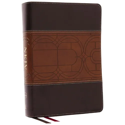 NKJV Study Bible, Leathersoft, Brown, Full-Color, Thumb Indexed, Comfort Print: The Complete Resource for Studying God's Word - Imitation Leather