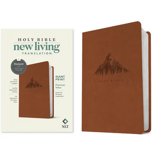 NLT Giant Print Premium Value Bible, Filament Enabled (Leatherlike, British Tan Mountain) - Imitation Leather