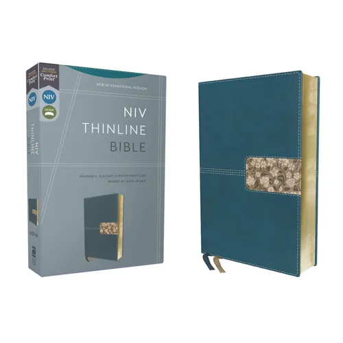 Niv, Thinline Bible, Leathersoft, Teal, Red Letter, Comfort Print - Imitation Leather