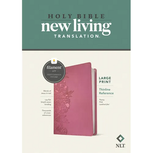 NLT Large Print Thinline Reference Bible, Filament Enabled (Leatherlike, Peony Pink, Red Letter) - Imitation Leather