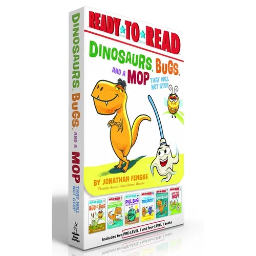 Dinosaurs, Bugs, and a Mop That Will Not Stop (Boxed Set): The Bug in the Bog; Nothing Fits a Dinosaur; Pill Bug Does Not Need Anybody; Try a Bite, Tr - Paperback