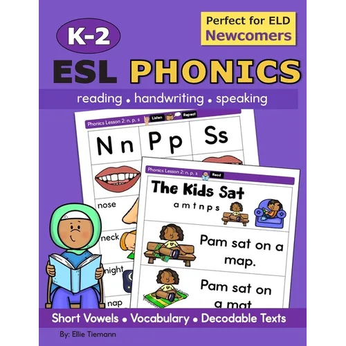 K-2 ESL Phonics: reading, handwriting, speaking practice - Paperback
