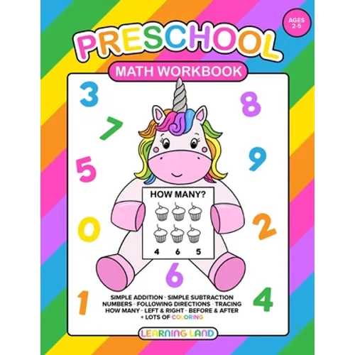 Preschool Math Workbook: For Toddlers Ages 2-4: Beginner Math Preschool Learning Book with Number Tracing, Simple addition and subtraction. Fun - Paperback