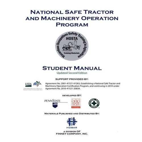 National Safety Tractor and Machinery Operation Program Student Manual - Paperback