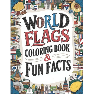 world flags coloring book & Fun Facts: Discover Flags & Fascinating Facts from Every Country (Educational Coloring Book) - Paperback