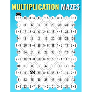 Multiplication Mazes: An Enjoyable Multiplication Math Drills Book To Learn And Memorize Multiplication Table For Kids And Adults - Paperback