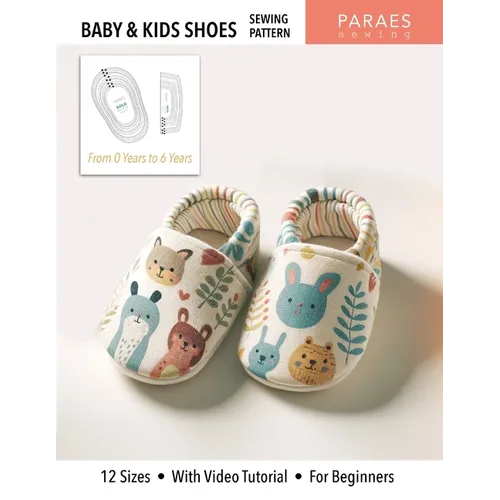 Baby & Kids Sewing Pattern: 12 Sizes - With Video Tutorial - For Beginners - Paperback