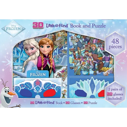 Disney Frozen: 3D Look and Find Book and Puzzle - Hardcover