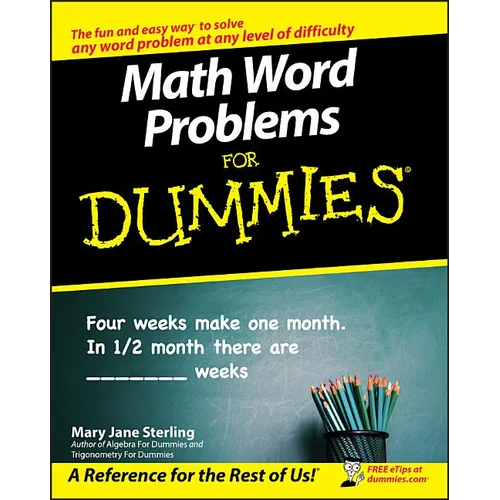 Math Word Problems for Dummies - Paperback
