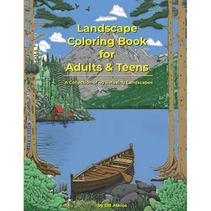 Landscape Coloring Book for Adults and Teens: A Collection of 40 Relaxing Landscapes - Paperback