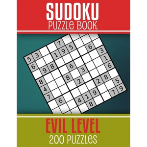 Sudoku Puzzle Book - Evil level 200 Puzzles: Hardest level for Sudoku lovers with Solutions, for adults Large Print, Super food for your Brain - Paperback