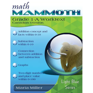 Math Mammoth Grade 1-A Worktext (Canadian Version) - Paperback