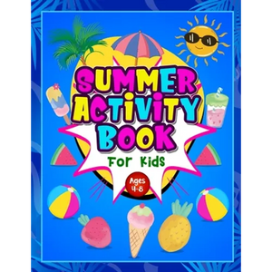 Summer Activity Book for Kids ages 4-8: Fun Puzzle Workbook for Girls & Boys. Includes Mazes, Word Searches, Arts and Crafts, Story Writing, Drawing, - Paperback