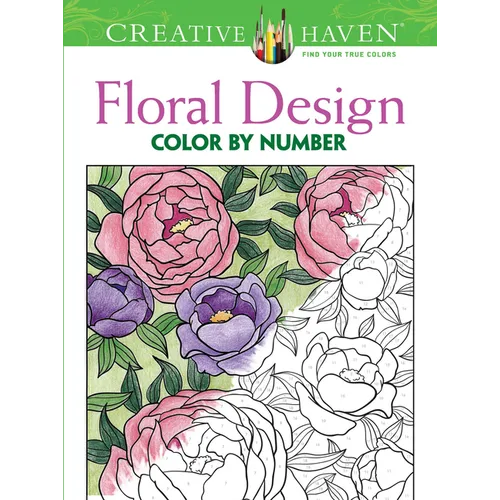Creative Haven Floral Design Color by Number Coloring Book - Paperback