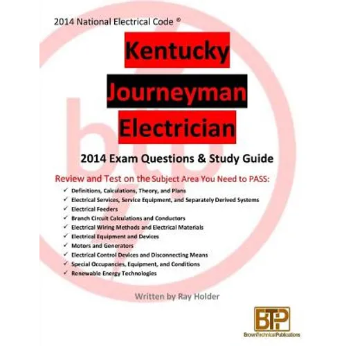 Kentucky 2014 Journeyman Electrician Study Guide - Paperback
