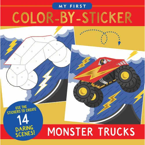 My First Color-By-Sticker Book - Monster Trucks - Paperback