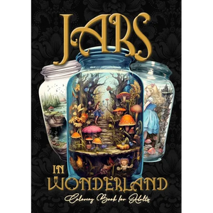 Jars in Wonderland Grayscale Coloring Book for Adults - Jars Coloring Book: surreal landscapes Coloring fantasy coloring book A464P - Paperback
