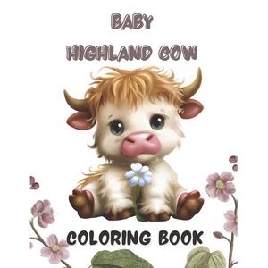 baby highland cow coloring book: adorable scottish highland coloring book with 110 page for kids - Paperback