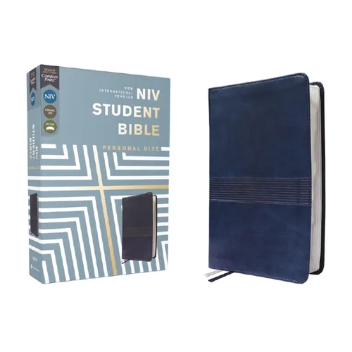Niv, Student Bible, Personal Size, Leathersoft, Navy, Comfort Print - Imitation Leather