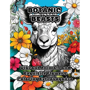 Botanic Beasts: Vibrant Animals and Exquisite Flowers Coloring Extravaganza - Paperback