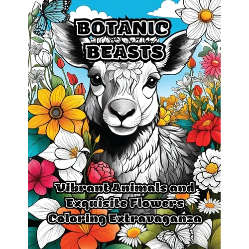 Botanic Beasts: Vibrant Animals and Exquisite Flowers Coloring Extravaganza - Paperback
