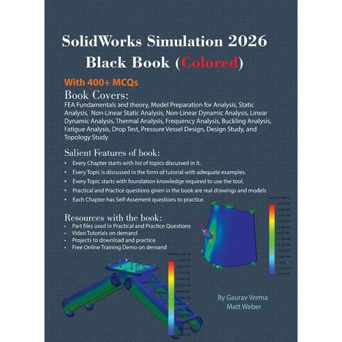 SolidWorks Simulation 2026 Black Book: (Colored) - Hardcover