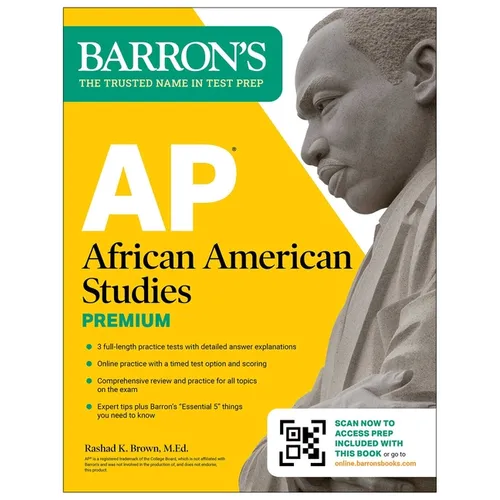 AP African American Studies Premium, First Edition: Prep Book with 3 Practice Tests + Comprehensive Review + Online Practice (2026) - Paperback