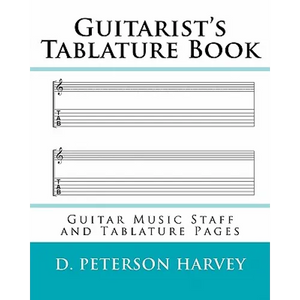 Guitarist's Tablature Book: Guitar Music Staff and Tablature Pages - Paperback
