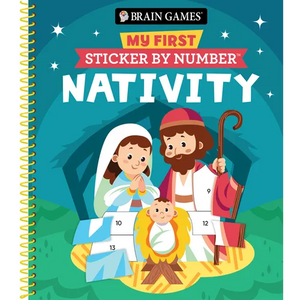 Brain Games - My First Sticker by Number: Nativity - Includes the Story of Jesus's Birth - Spiral