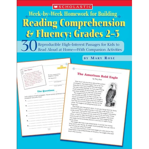 Week-By-Week Homework for Building Reading Comprehension & Fluency: Grades 2-3: 30 Reproducible High-Interest Passages for Kids to Read Aloud at Home- - Paperback