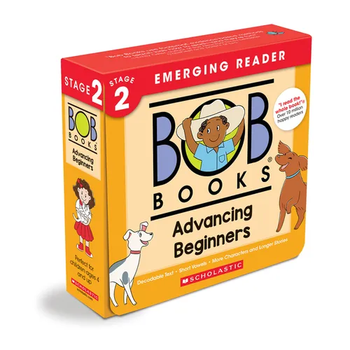 Bob Books - Advancing Beginners Box Set of 12 Paperbacks Decodable Phonics Books, Ages 4 and Up, Kindergarten (Stage 2: Emerging Reader) - Boxed Set